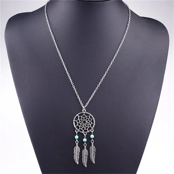 ๐ Woman Dream Catcher Necklace Chain Pendant Bohemian - Picture 1 of 3